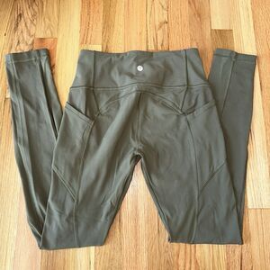 Lululemon All The Right Places Pant II *28" Dark Olive Leggings Size 6